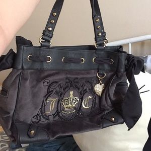 NEW Juicy couture velour gray big tote